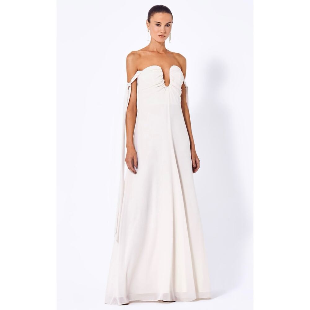 Alexis Dali Beautiful Maxi Dress Gown in White Cream S